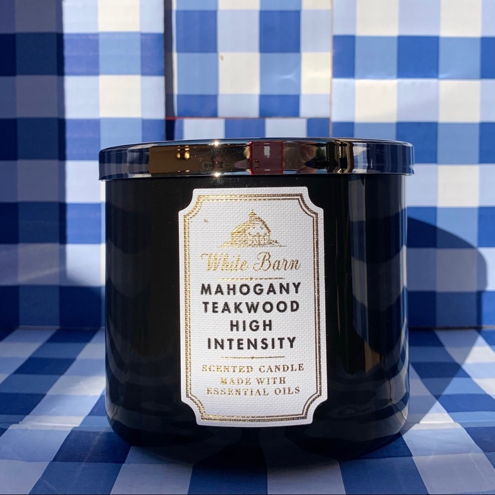 Mahogany Teakwood 3-Wick Bath & Body Works Candle - Picture 3 of 6